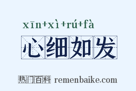 心细如发是什么意思的图片